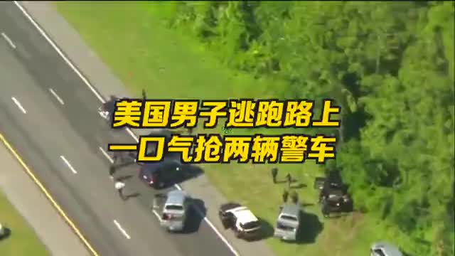 美国男子逃跑路上一口气抢两辆警车