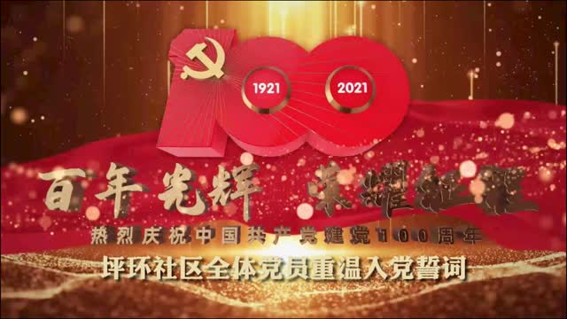 广东省先进基层党组织—坪环社区党委：重温入党誓词 坚定信念再出发